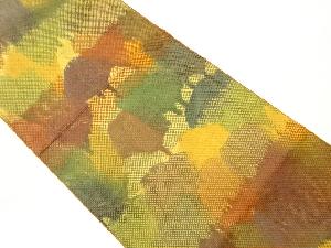 リサイクル　紙布抽象模様名古屋帯